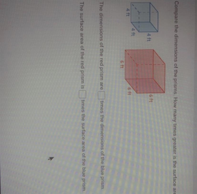 Can anyone help me with this problem I really need help! ⚠️⚠️⚠️ - Compare the dimensions-example-1