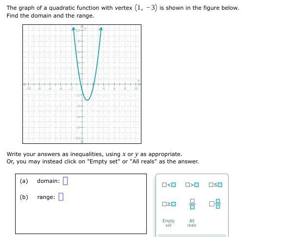 The graph of a quadratic function with vertex (1,-3) is shown in the figure below-example-1