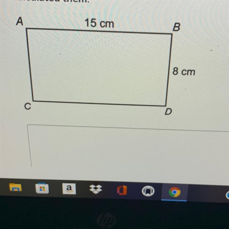 Question 1 (5 points) Dilate the rectangle below by a scale factor of 2. If the current-example-1