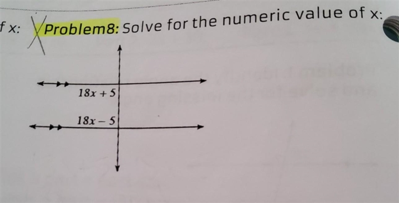 Solve for the numeric value of x:​-example-1