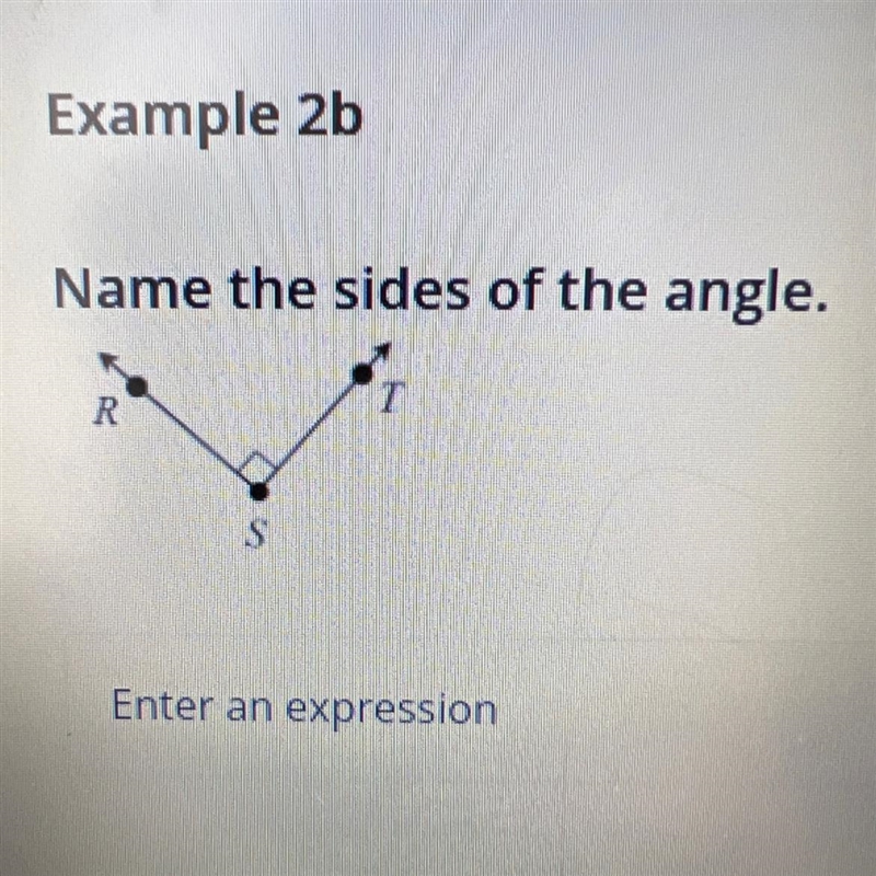 Name the sides of the angle.-example-1