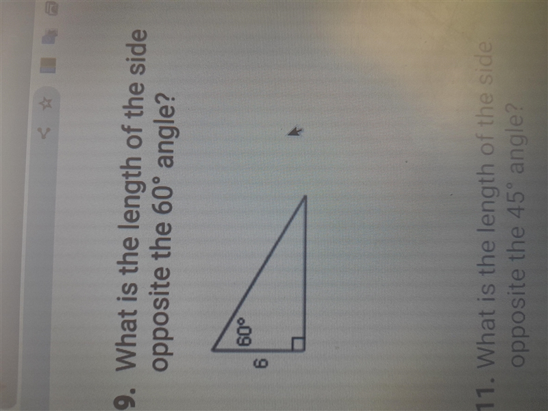 What is the length of the side opposite the 60° angle?-example-1