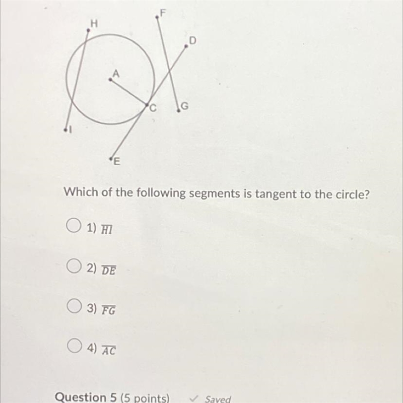 Which of the following segments is tangent to the circle? 1 overline HI 2 ) overline-example-1