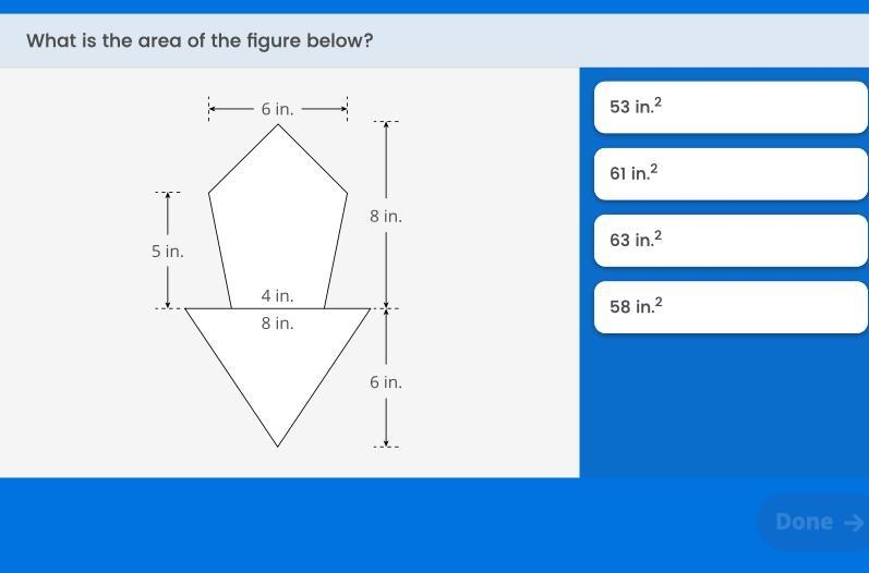 What is the area of the figure below-example-1