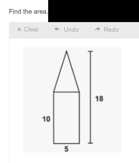 Solve the area of this shape-example-1