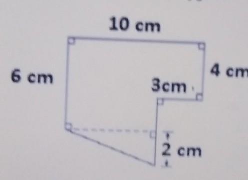 What is the area of this polygon?A. 25 sq. cmB. 61 sq. cmC. 24 sq. cmD. 68 sq. cm-example-1