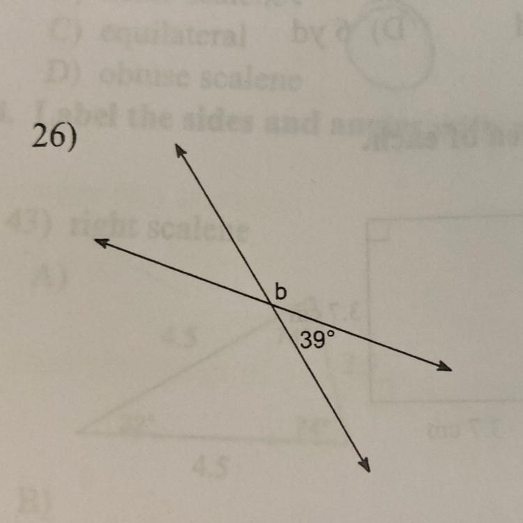 Find the measure of angle b NO LINKS-example-1