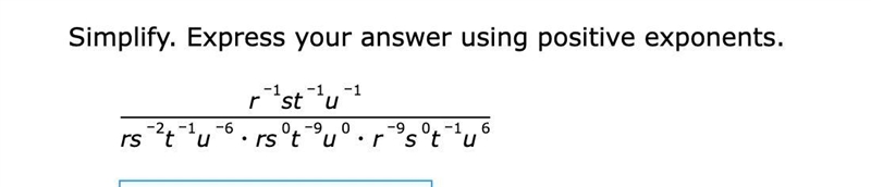 Please, help. Simplify the expression in positive exponents.-example-1