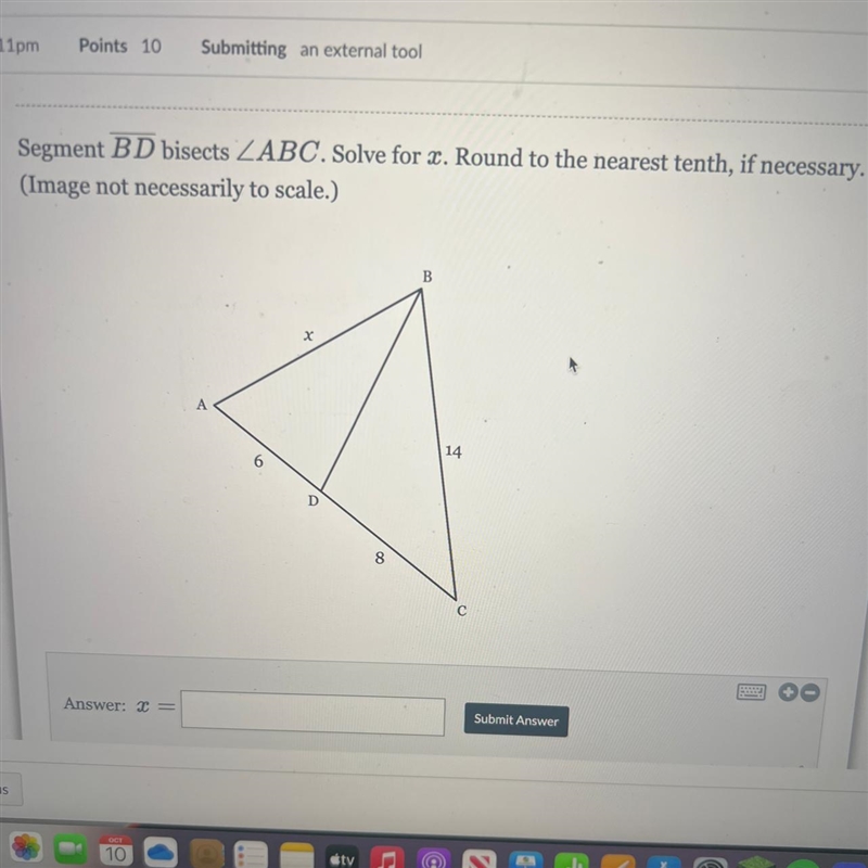 Segment BD bisects ZABC. Solve for 2. Round to the nearest tenth, if necessary. (Image-example-1