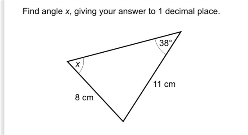 Solve angle X to 1 dp-example-1