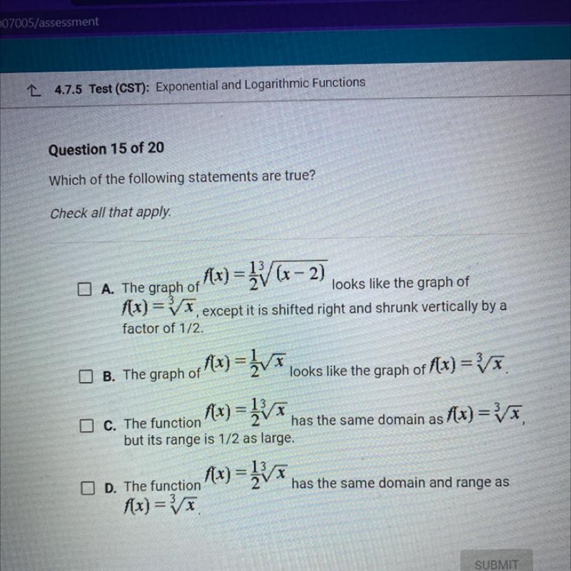 Which of the following statements are true? Check all that apply. (answers in image-example-1