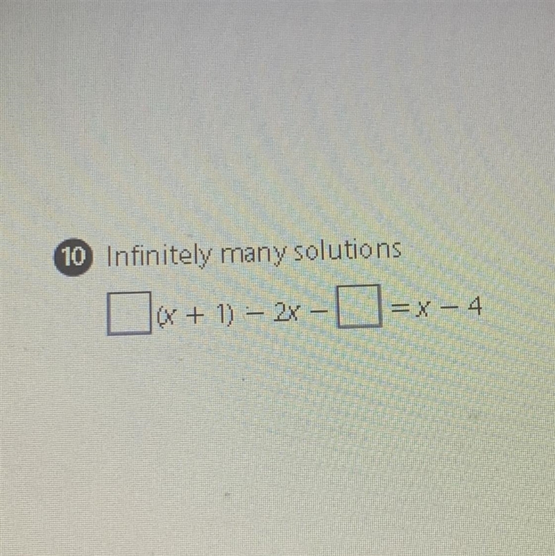 Help please the topic is about infinitely, no solution and one solution please help-example-1