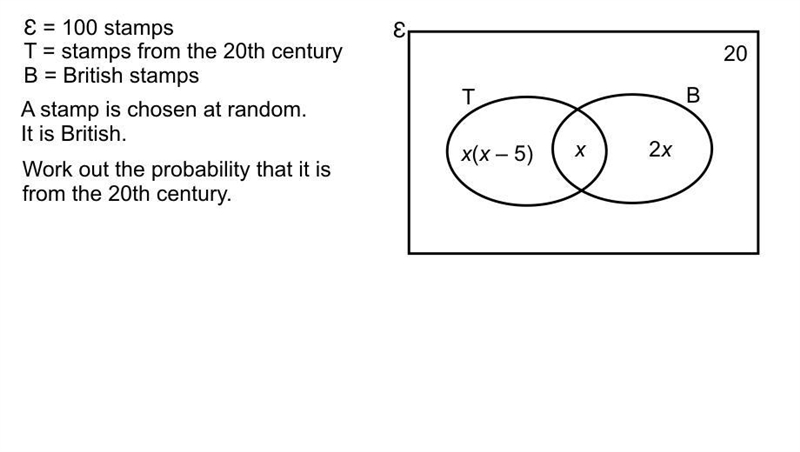 100-20=80 x(x-5)=x²-5x x²-5x+x+2x=x²-2x x²-2x=80 x²-2x-80=0 (x-10)(x+8)=0 x=10 x=-8 This-example-1