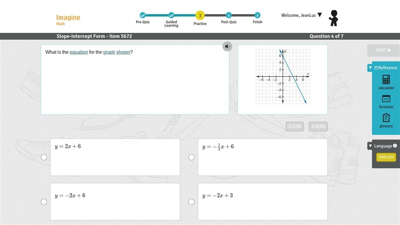 What is the equation for the graph shown?-example-1