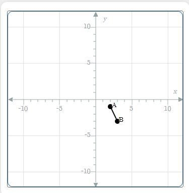 Consider the segment AB on the graph. ...What is the vertical component of the distance-example-1