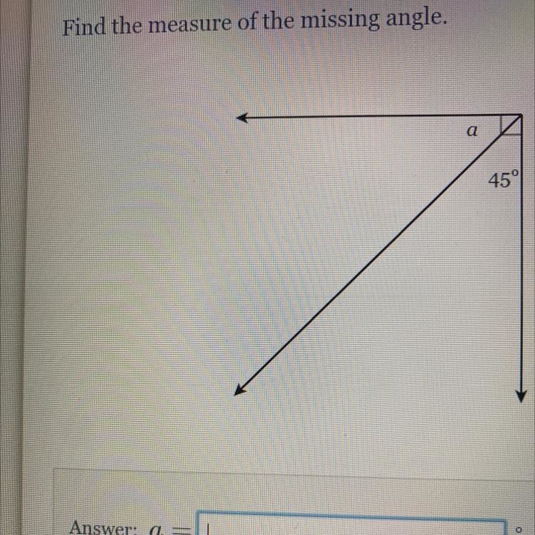 A 45° I’m very confused on this please help me:)-example-1