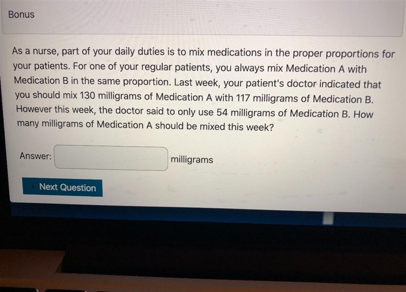 As a Nurse, part of your daily duties is to mix medications in the proper proportions-example-1