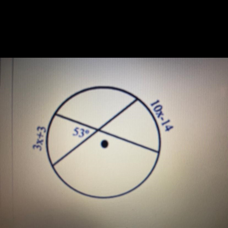 Please help!!!!! Two chords intersect within a circle to form an angle whose measure-example-1