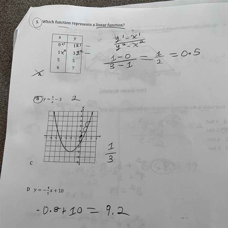 Which function represents a linear function-example-1