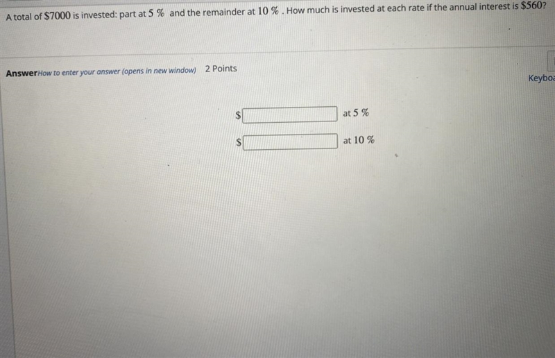 What is $ at 5% What is $ at 10%-example-1