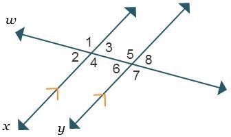 Given: x//y w is a transversal of x and y. Prove: ∠4 ≅ ∠5-example-2