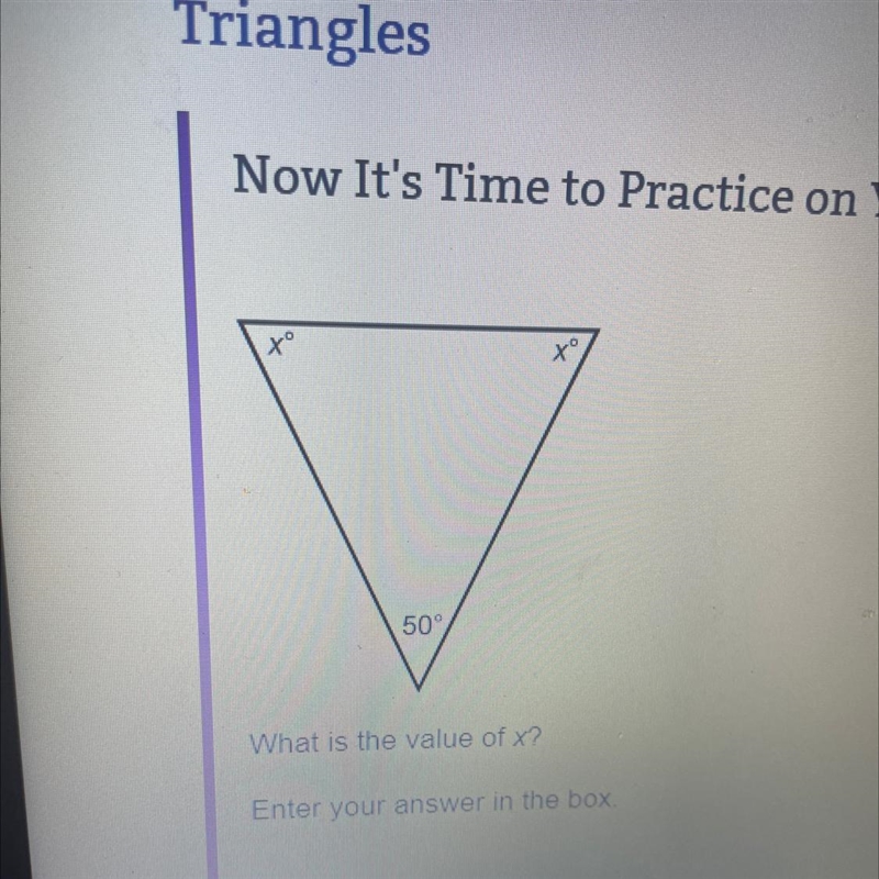 Xº 50° What is the value of x?-example-1