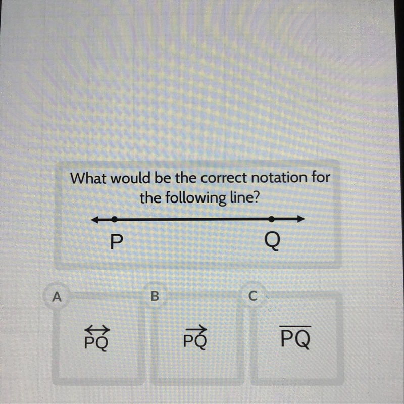 What would be the correct notation for the following line-example-1