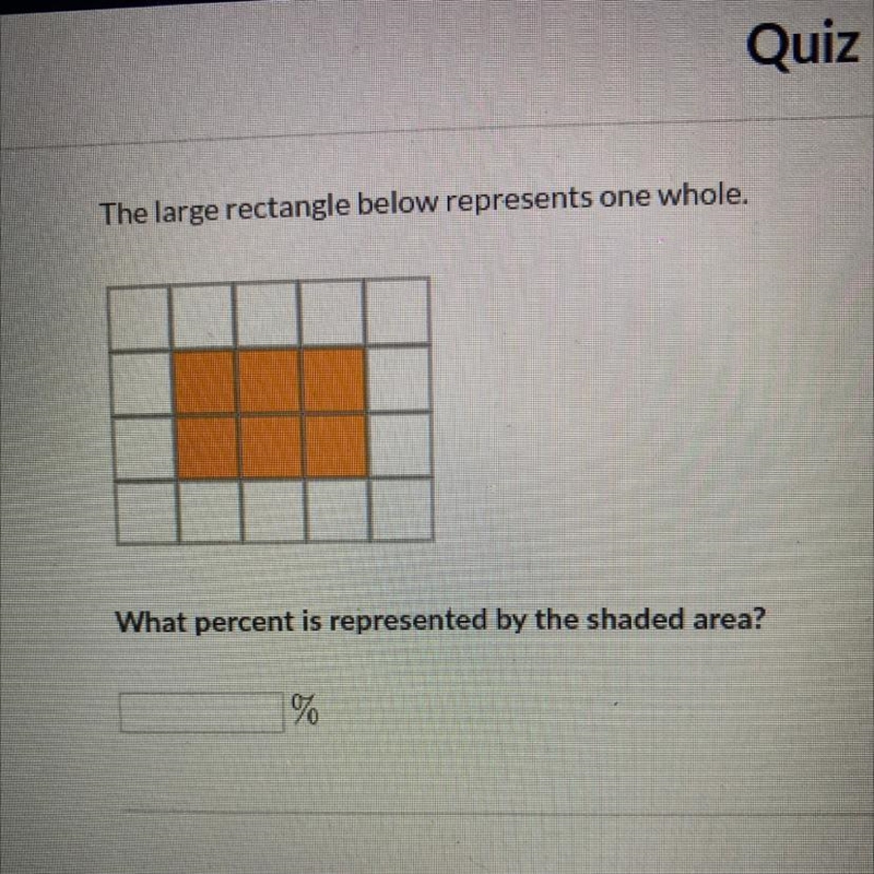 What percent is represented by the shaded area?-example-1