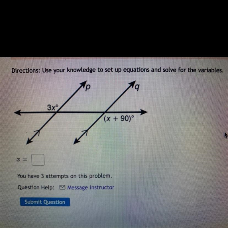 Use your knowledge to set up equations and solve for the variables.-example-1