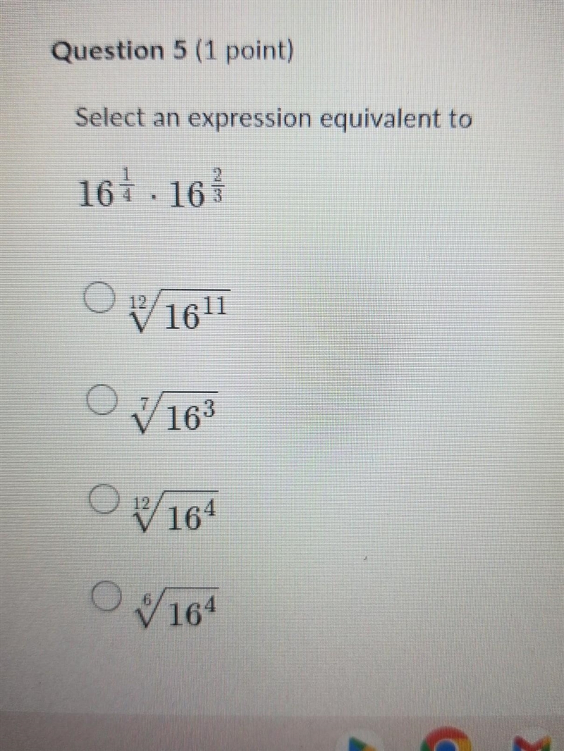 Select an expression equivalent to 16¼ × 16⅔​-example-1