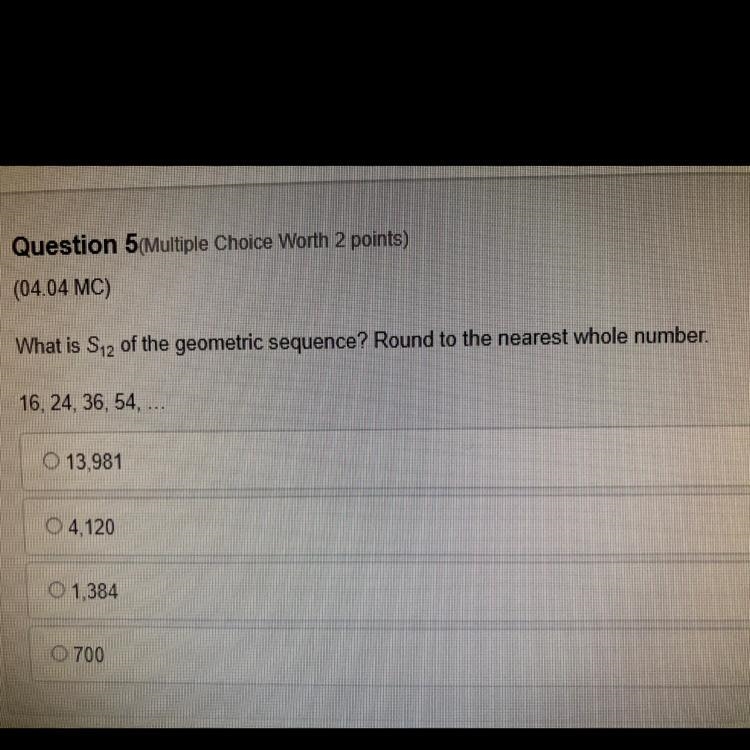 What is the S12 of the geometric sequence? Round to the nearest whole number.-example-1