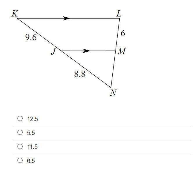 PLS HELP FAST 20 PTS Identify the length of MN.-example-1