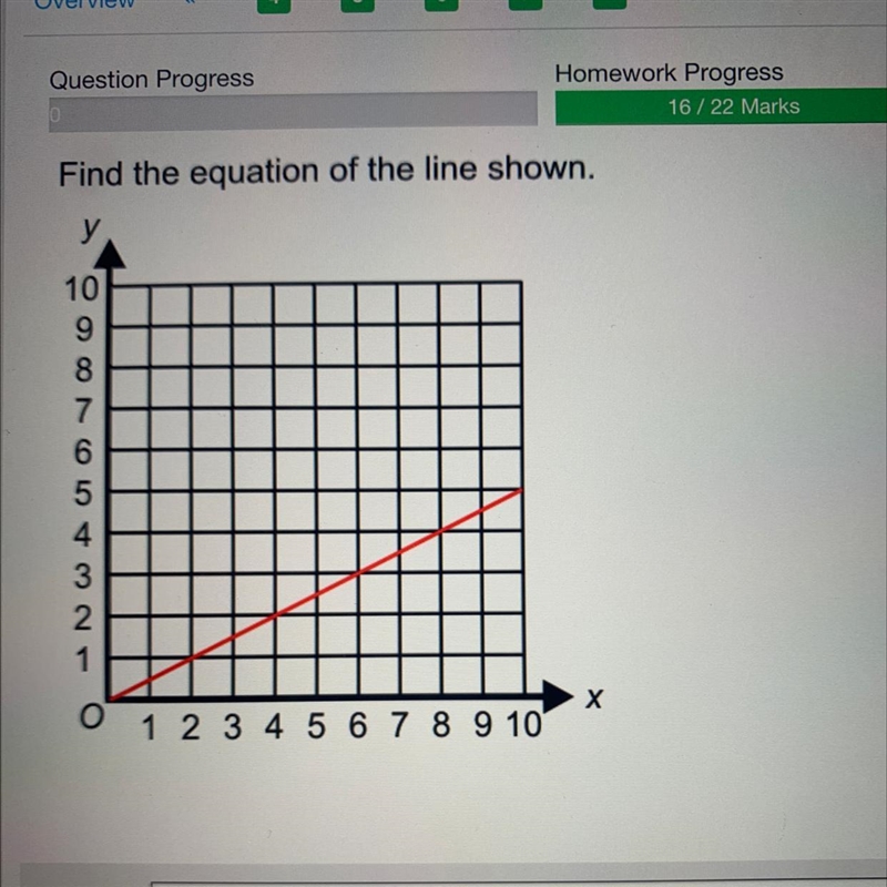 Find the equation of the line shown.-example-1