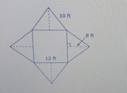 The net of a square pyramid and its time engines are shown in the diagram what is-example-1