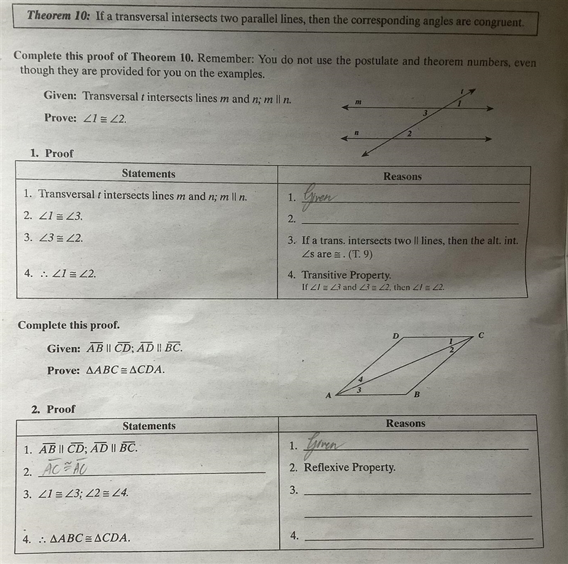 Complete the proofs, ASAP!!! (Geometry)-example-1