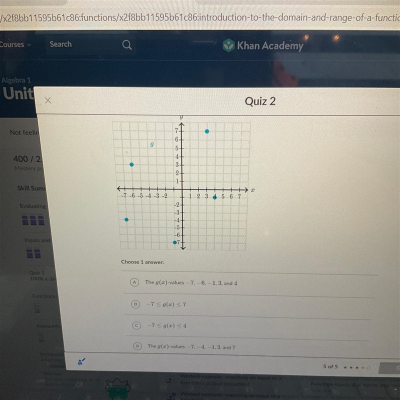 Wht is the range of g?-example-1