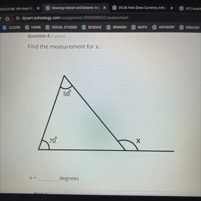 Find the measurement for x.-example-1