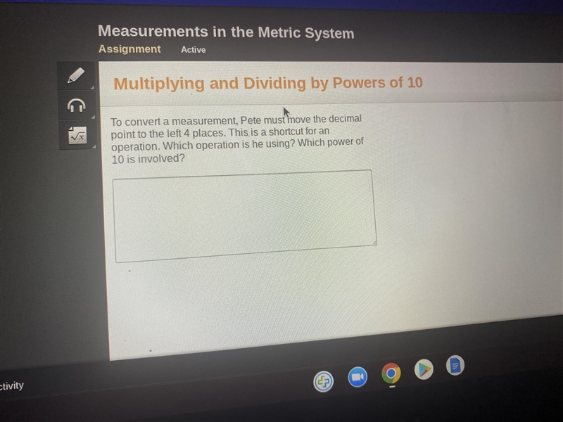 PLEASE HELP I NEED THIS A.S.A.P!!) To convert a measurement, Pete must move the decimal-example-1