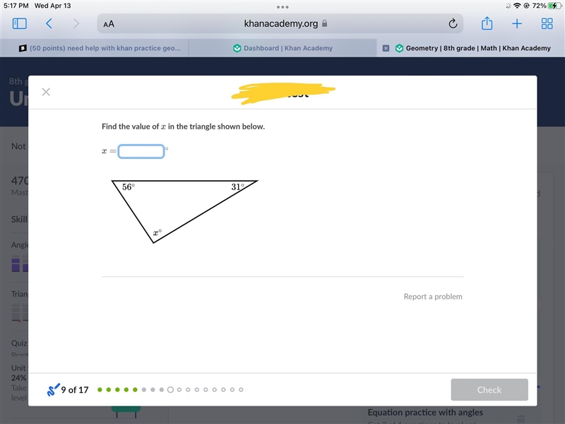 60 points) khan academy geometry practice. Need help i in any way cannot miss this-example-1