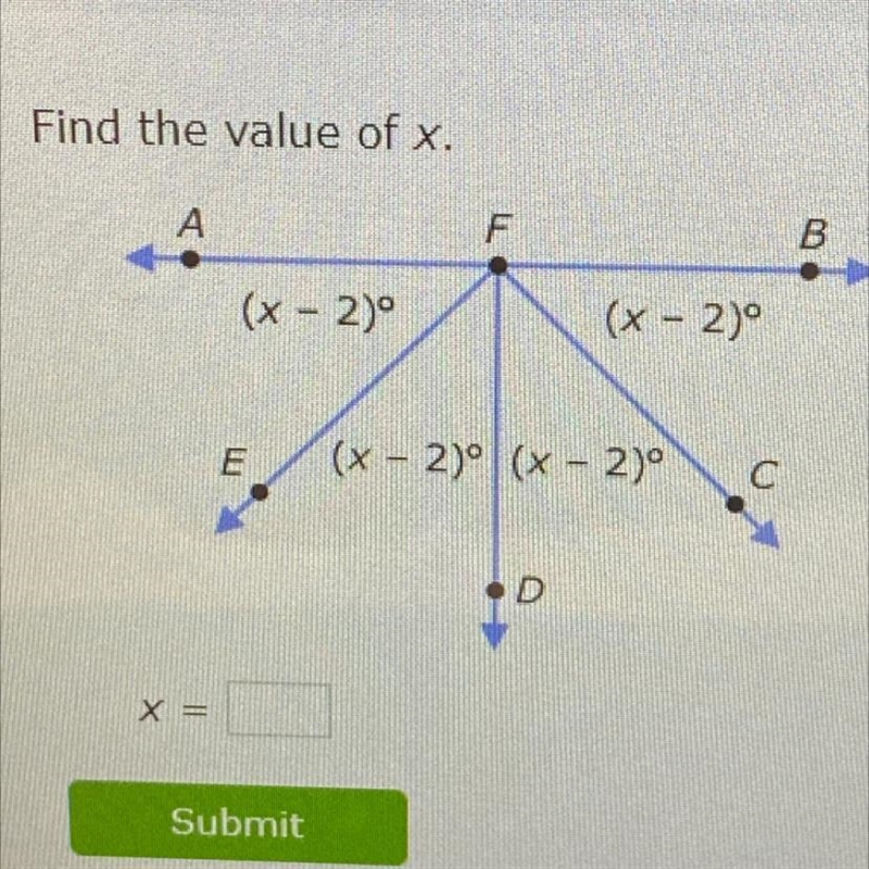 Find the value of x.-example-1