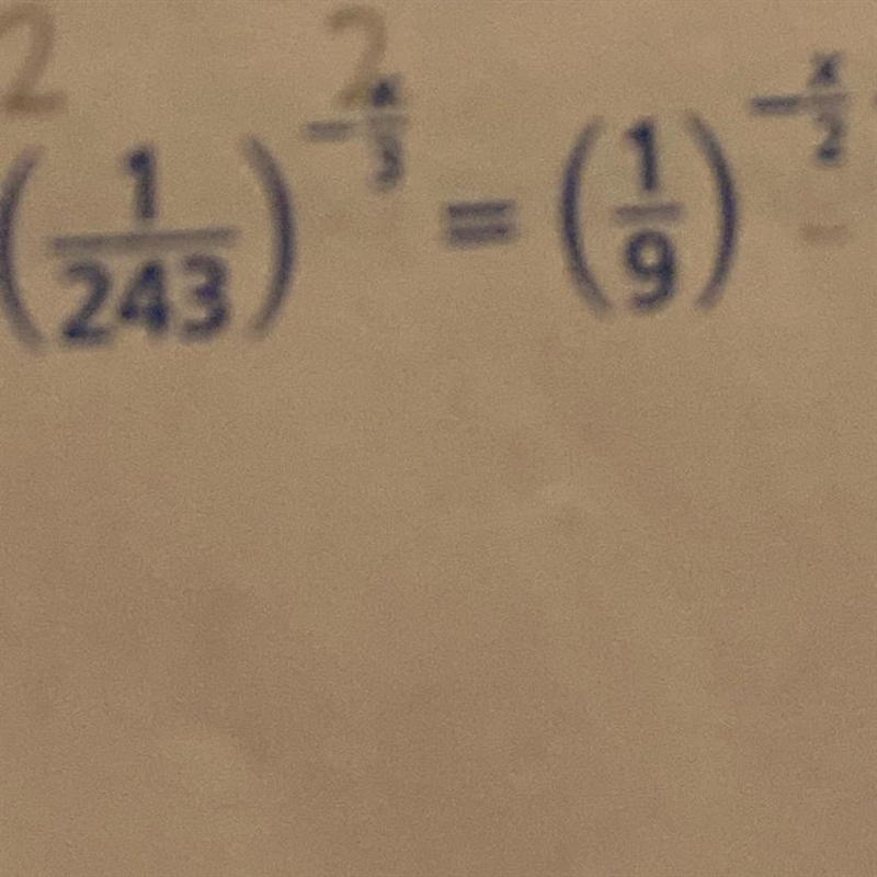 (1/243)^-x/3=(1/9)^-x-2+1-example-1