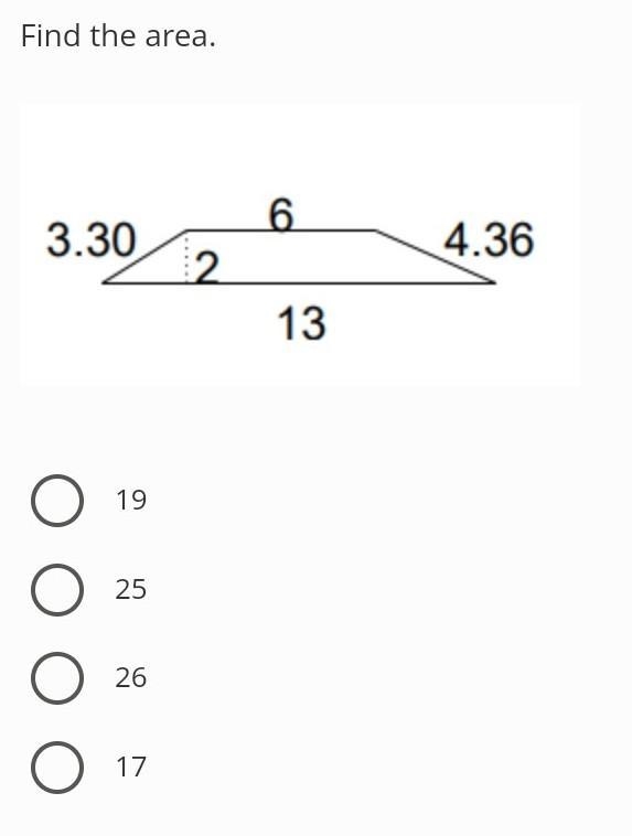 Find the area of the given figure?​-example-1