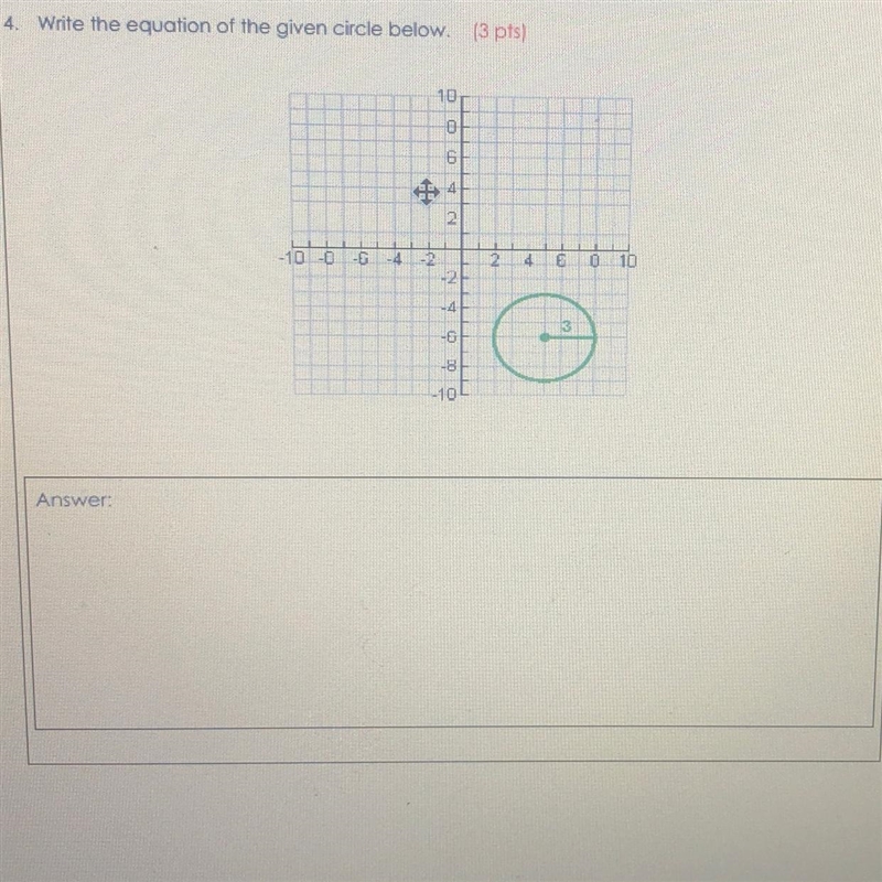 Write the equation of the given circle below.-example-1