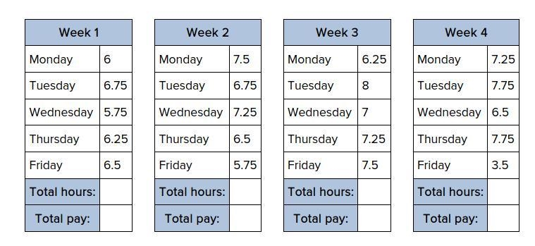 Sadie worked the most hours in Week _____-example-1