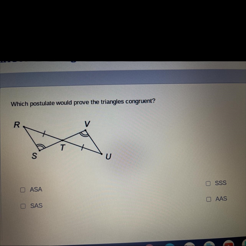 Which postulate would prove the triangles congruent?-example-1