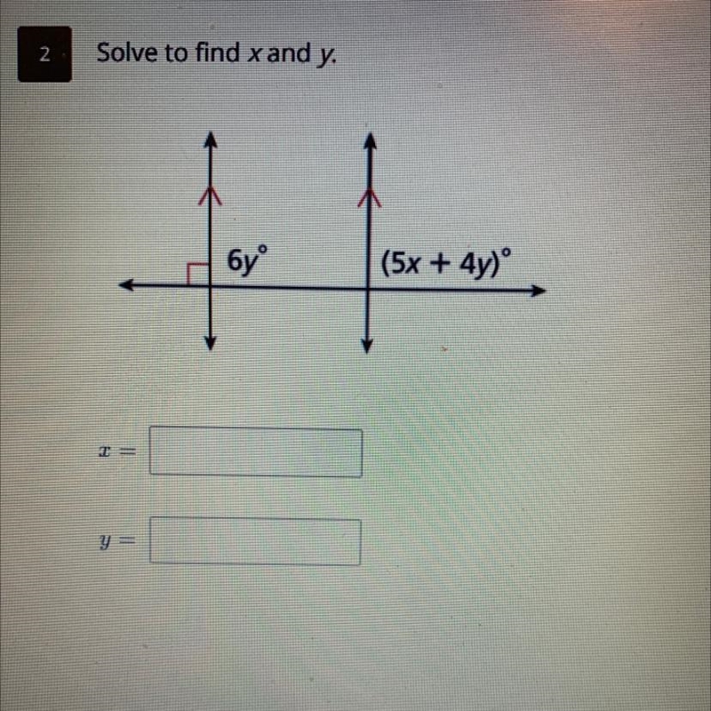 Solve to find x and y.-example-1