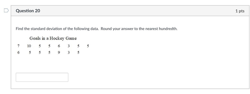 Find the stantard deviation of the fowling data-example-1