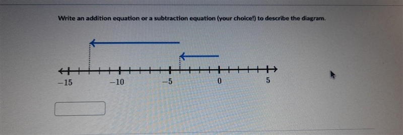 *help* Write an addition equation or a subtraction equation (your choice!) to describe-example-1