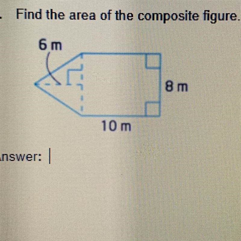 Find the area of the composite figure-example-1