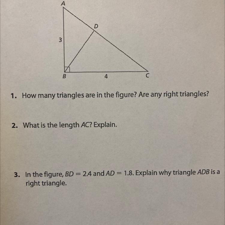 How many right triangles are in this figure? Are there any right triangles?-example-1